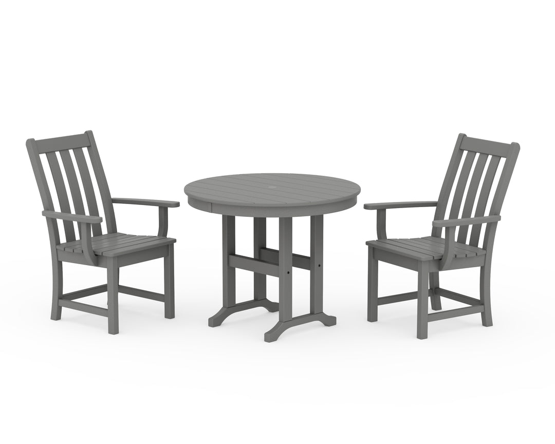 POLYWOOD® Vineyard 3-Piece Round Dining Set