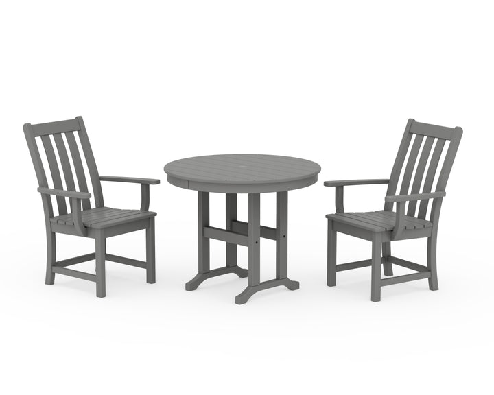 POLYWOOD® Vineyard 3-Piece Round Dining Set