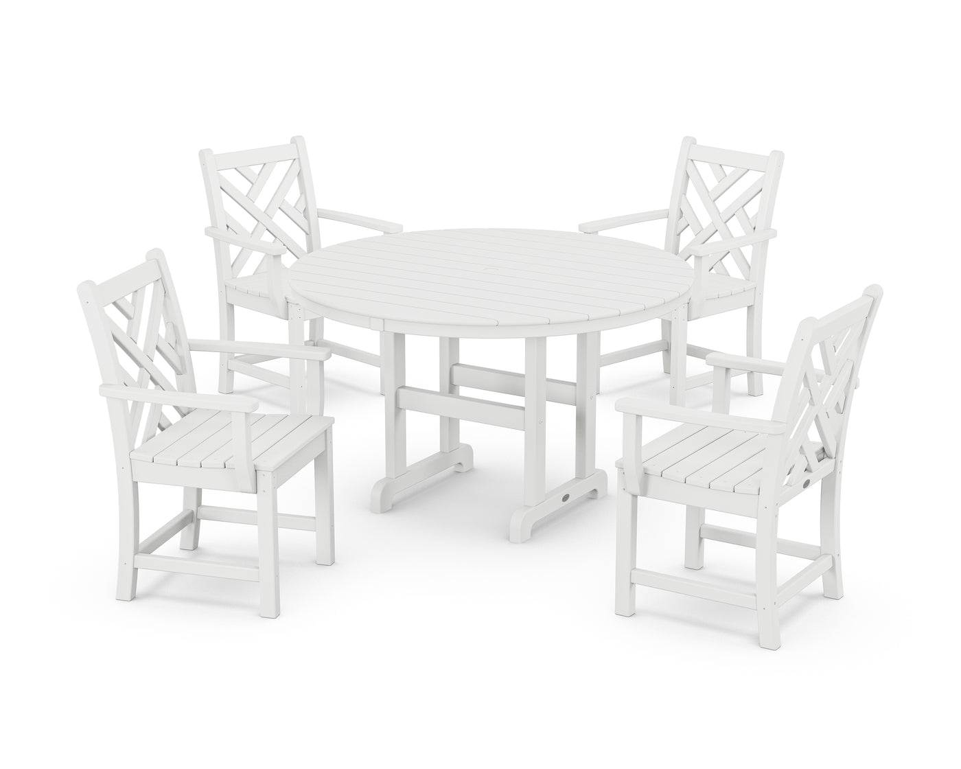 Chippendale 5-Piece Round Farmhouse Dining Set