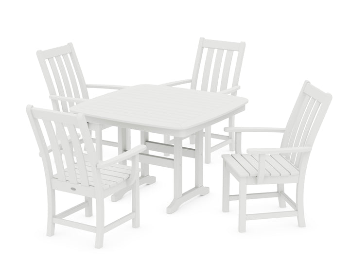 POLYWOOD® Vineyard 5-Piece Dining Set with Trestle Legs