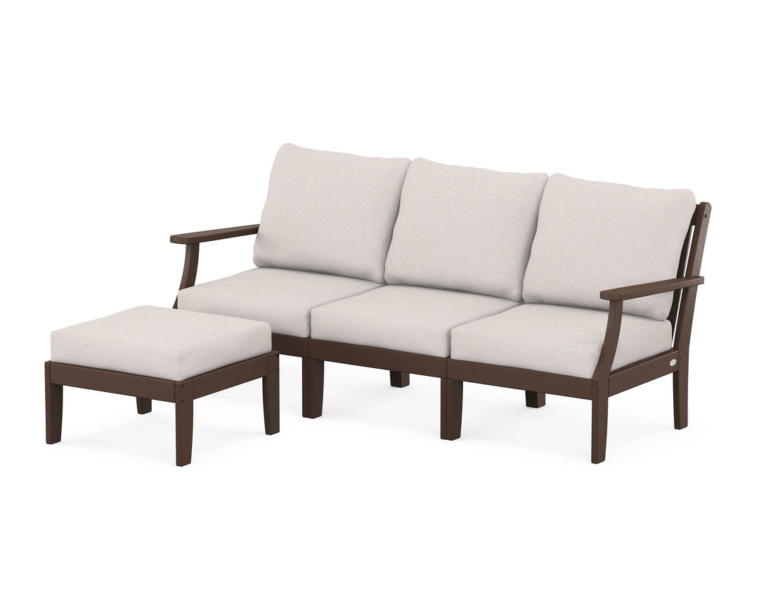 POLYWOOD® Braxton Modular 4-Piece Deep Seating Set with Ottoman