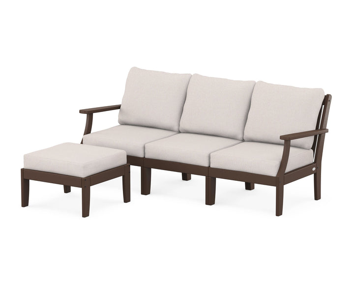 POLYWOOD® Braxton Modular 4-Piece Deep Seating Set with Ottoman