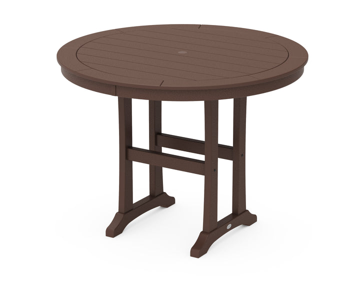 POLYWOOD® Nautical Trestle 48" Round Counter Table