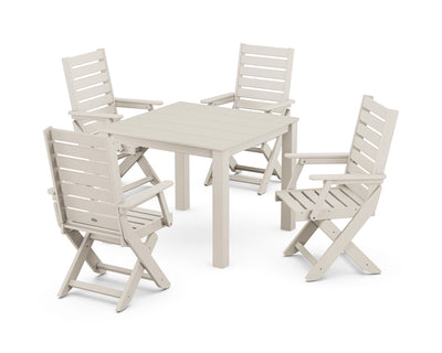 Captain Folding Chair 5-Piece Parsons Dining Set