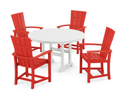 Quattro 5-Piece Round Farmhouse Dining Set