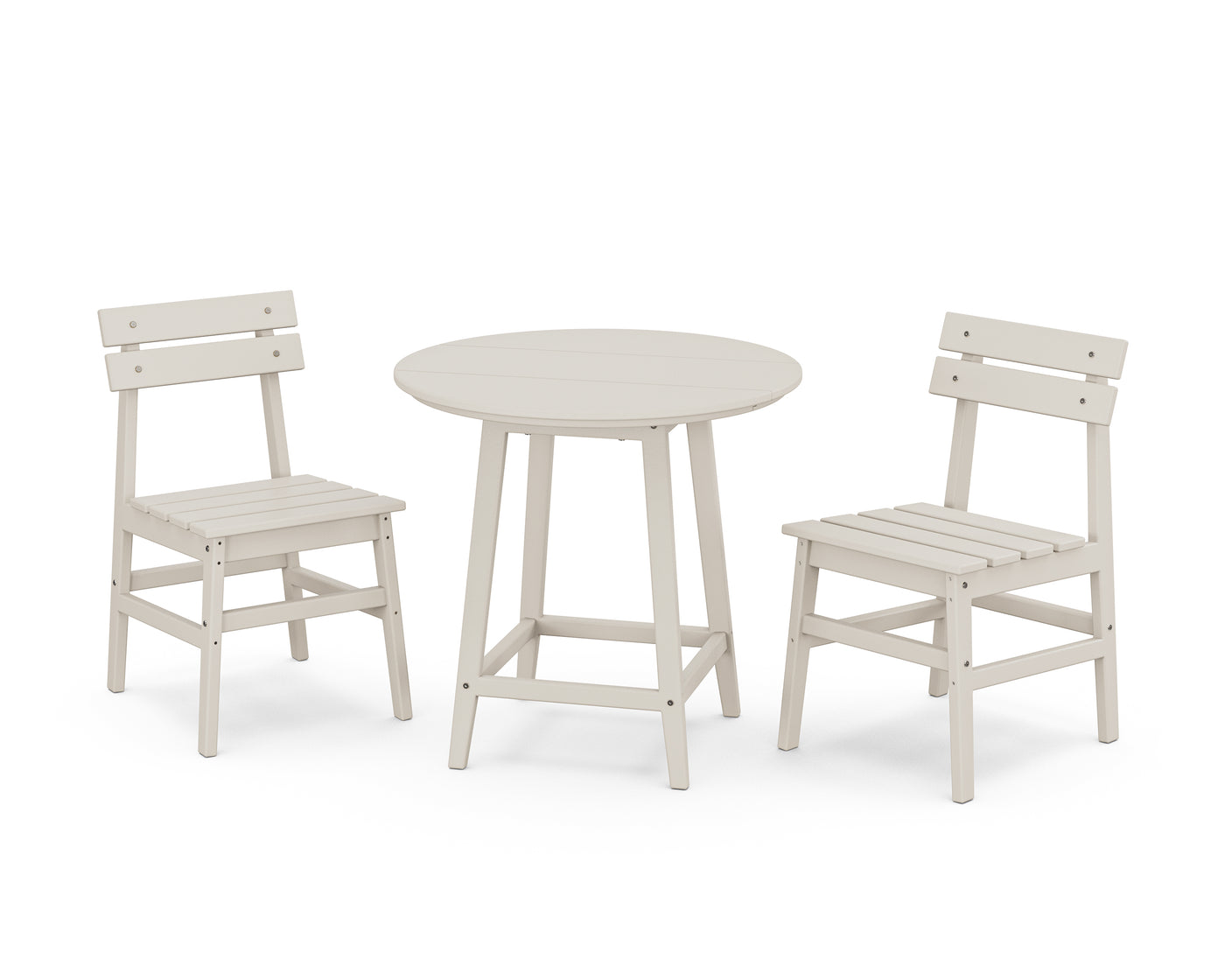 Modern Studio Plaza Chair 3-Piece Round Bistro Dining Set