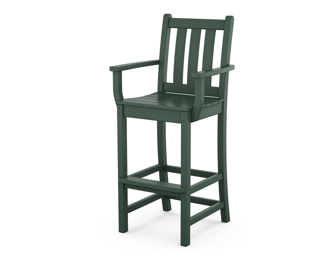 POLYWOOD® Traditional Garden Bar Arm Chair