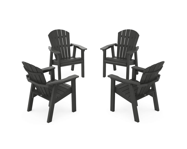 POLYWOOD® Seashell 4-Piece Upright Adirondack Conversation Set