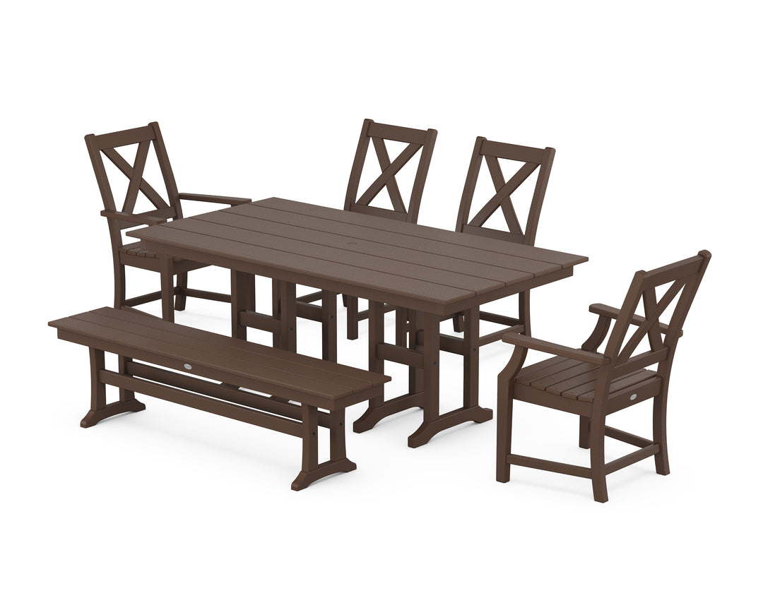 POLYWOOD® Braxton 6-Piece Farmhouse Dining Set