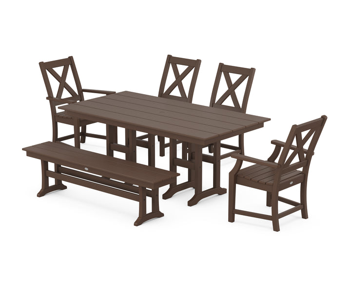 POLYWOOD® Braxton 6-Piece Farmhouse Dining Set