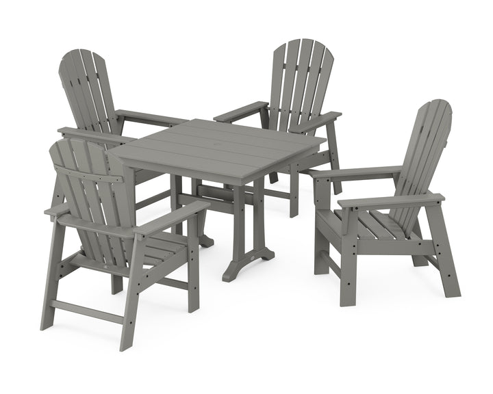 POLYWOOD® South Beach 5-Piece Farmhouse Dining Set With Trestle Legs