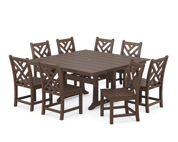 POLYWOOD® Chippendale 9-Piece Farmhouse Trestle Dining Set