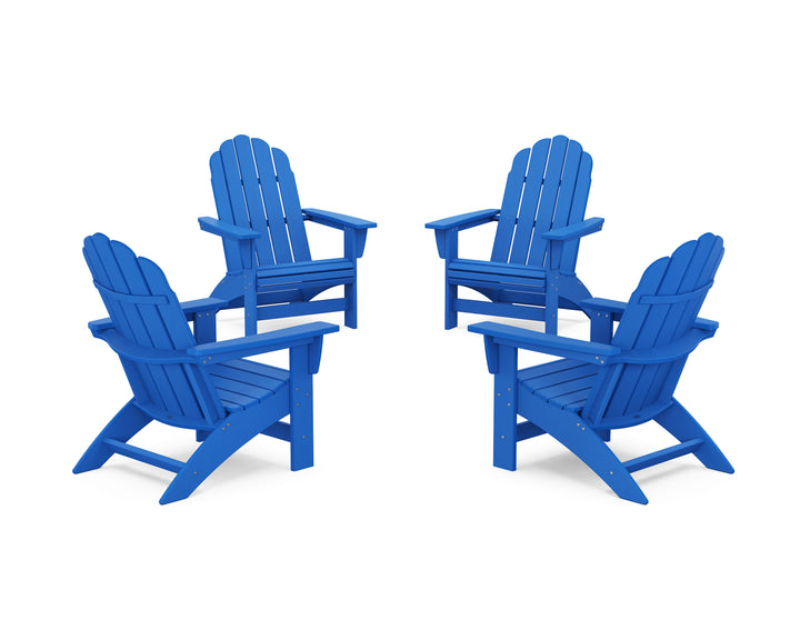 POLYWOOD® 4-Piece Vineyard Grand Adirondack Chair Conversation Set