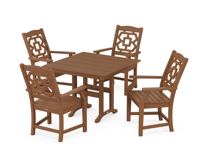 Martha Stewart by POLYWOOD® Chinoiserie 5-Piece Farmhouse Dining Set