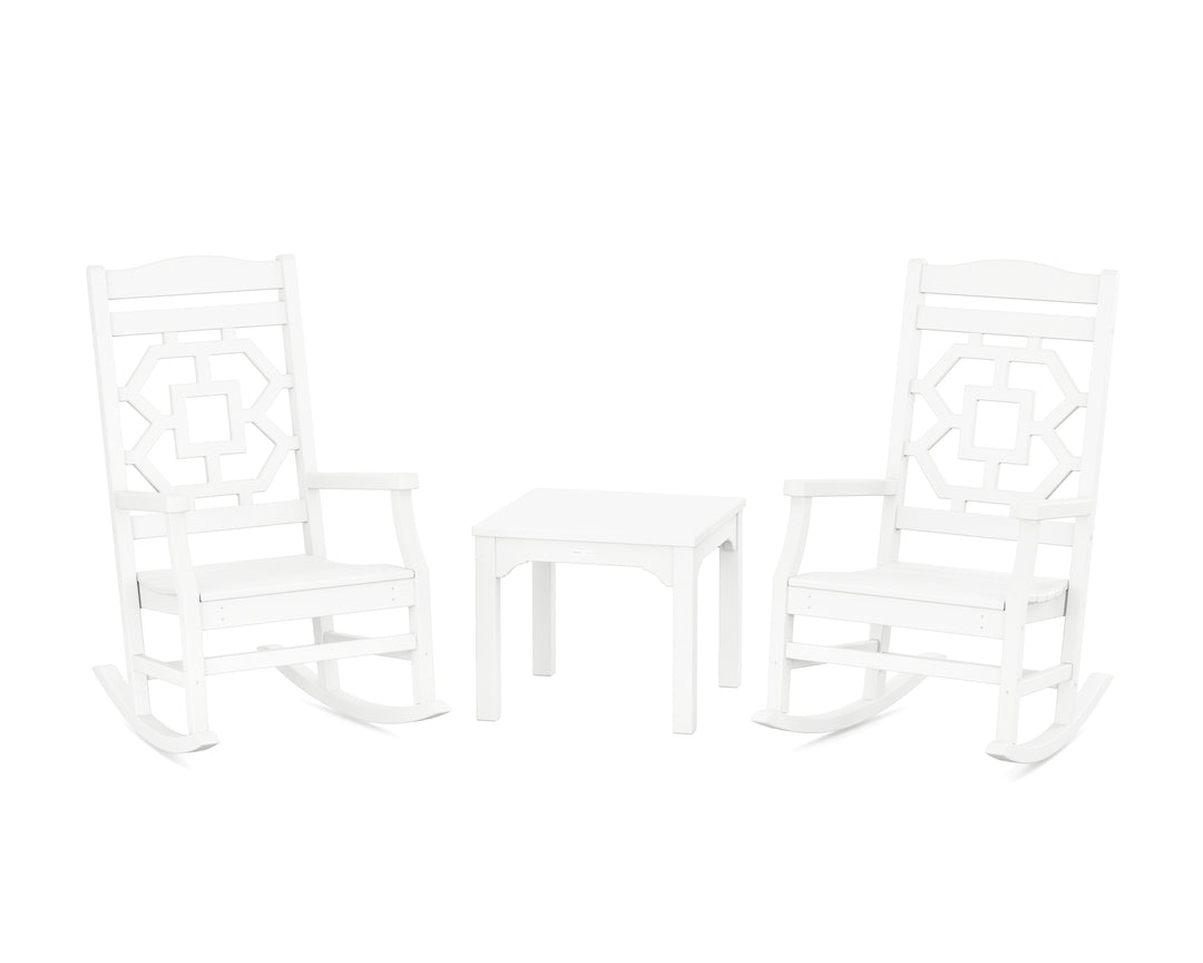Martha Stewart by POLYWOOD® Chinoiserie 3-Piece Rocking Chair Set