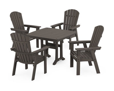 Nautical Adirondack 5-Piece Dining Set with Trestle Legs