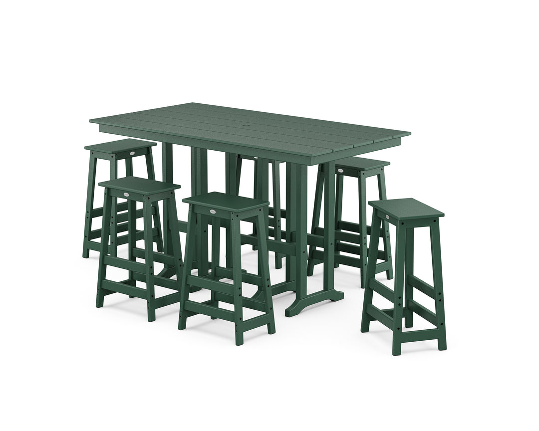 POLYWOOD® Modern Studio Bar Stool 7-Piece Set