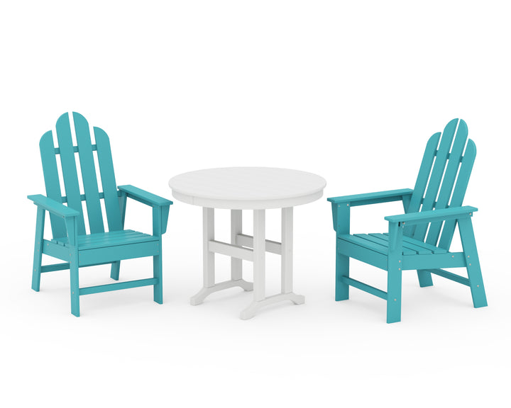 POLYWOOD® Long Island 3-Piece Round Dining Set