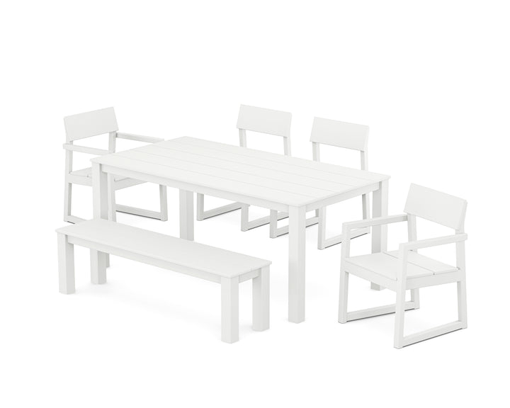 POLYWOOD® EDGE 6-Piece Parsons Dining Set with Bench