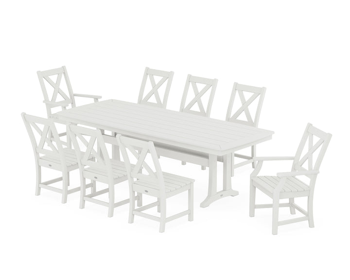 POLYWOOD® Braxton 9-Piece Dining Set with Trestle Legs