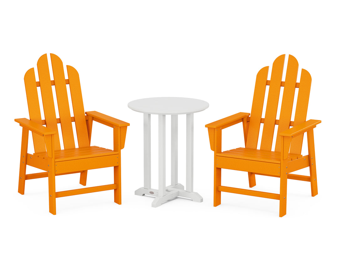 POLYWOOD® Long Island 3-Piece Round Bistro Dining Set