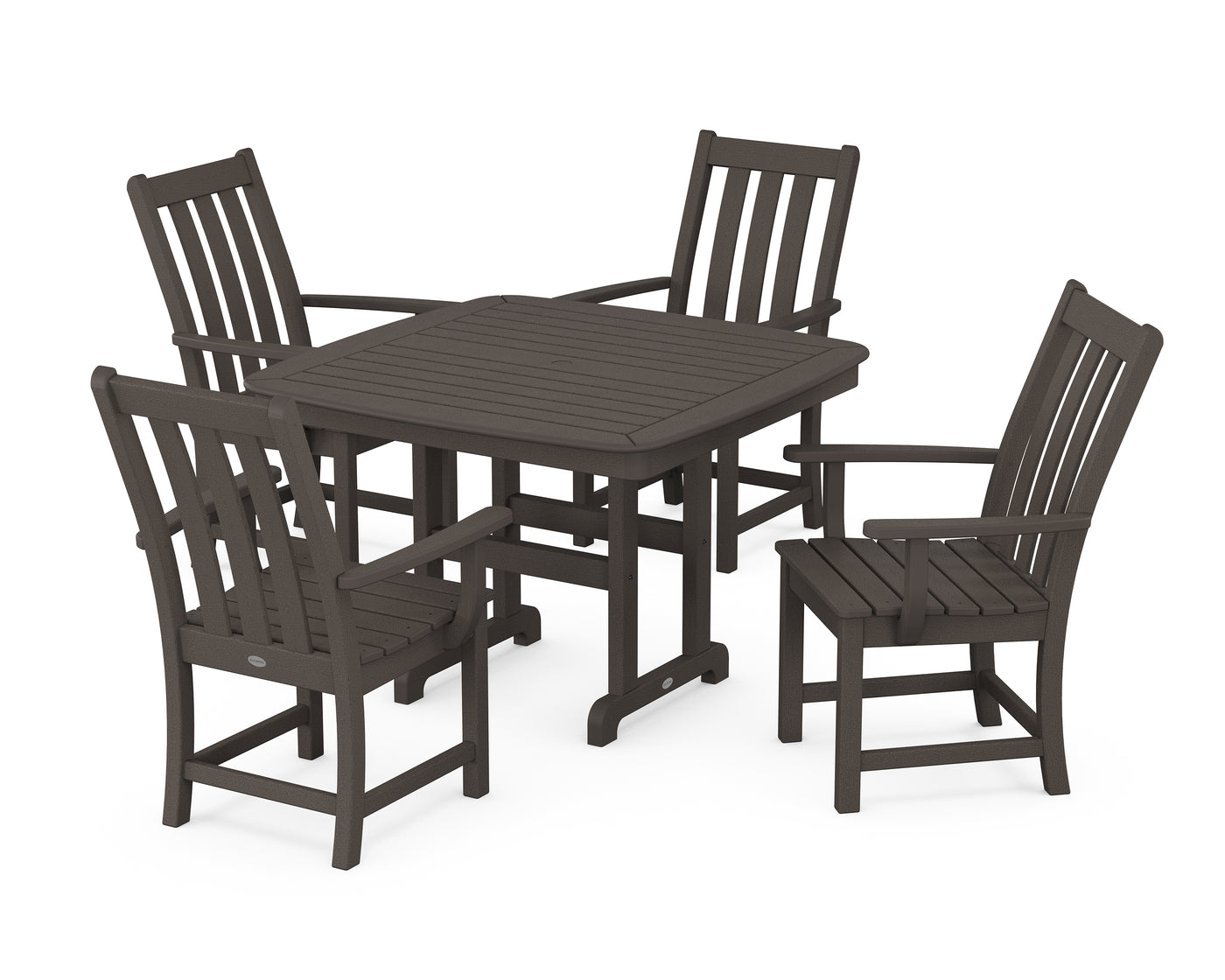 Vineyard 5-Piece Dining Set with Trestle Legs