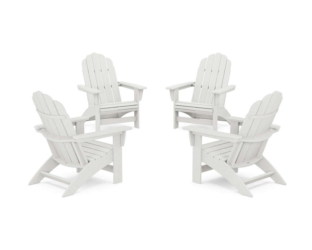 POLYWOOD® 4-Piece Vineyard Grand Adirondack Chair Conversation Set