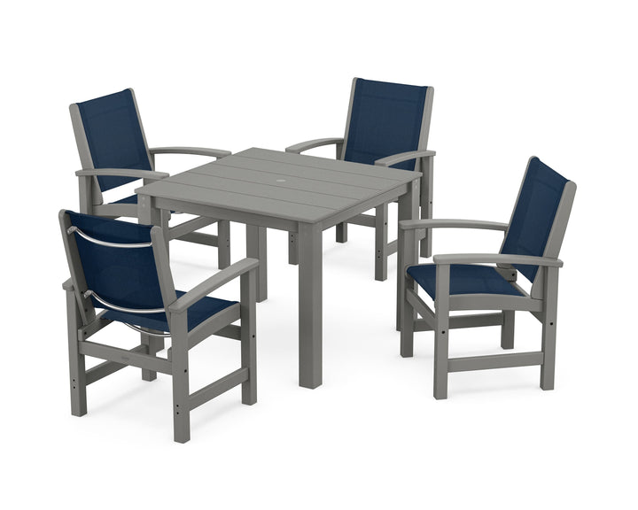 POLYWOOD® Coastal 5-Piece Parsons Dining Set