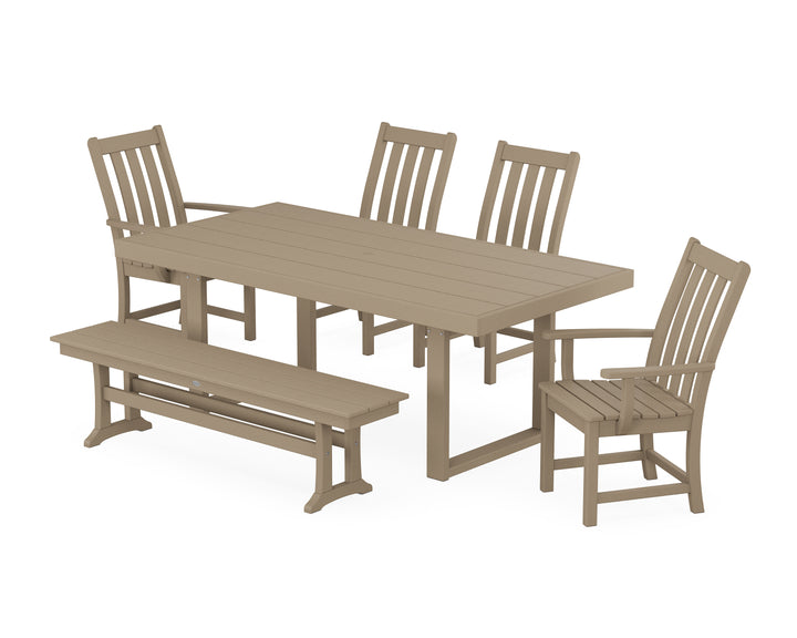 POLYWOOD® Vineyard 6-Piece Dining Set with Bench