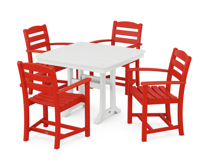POLYWOOD® La Casa Café 5-Piece Dining Set with Trestle Legs