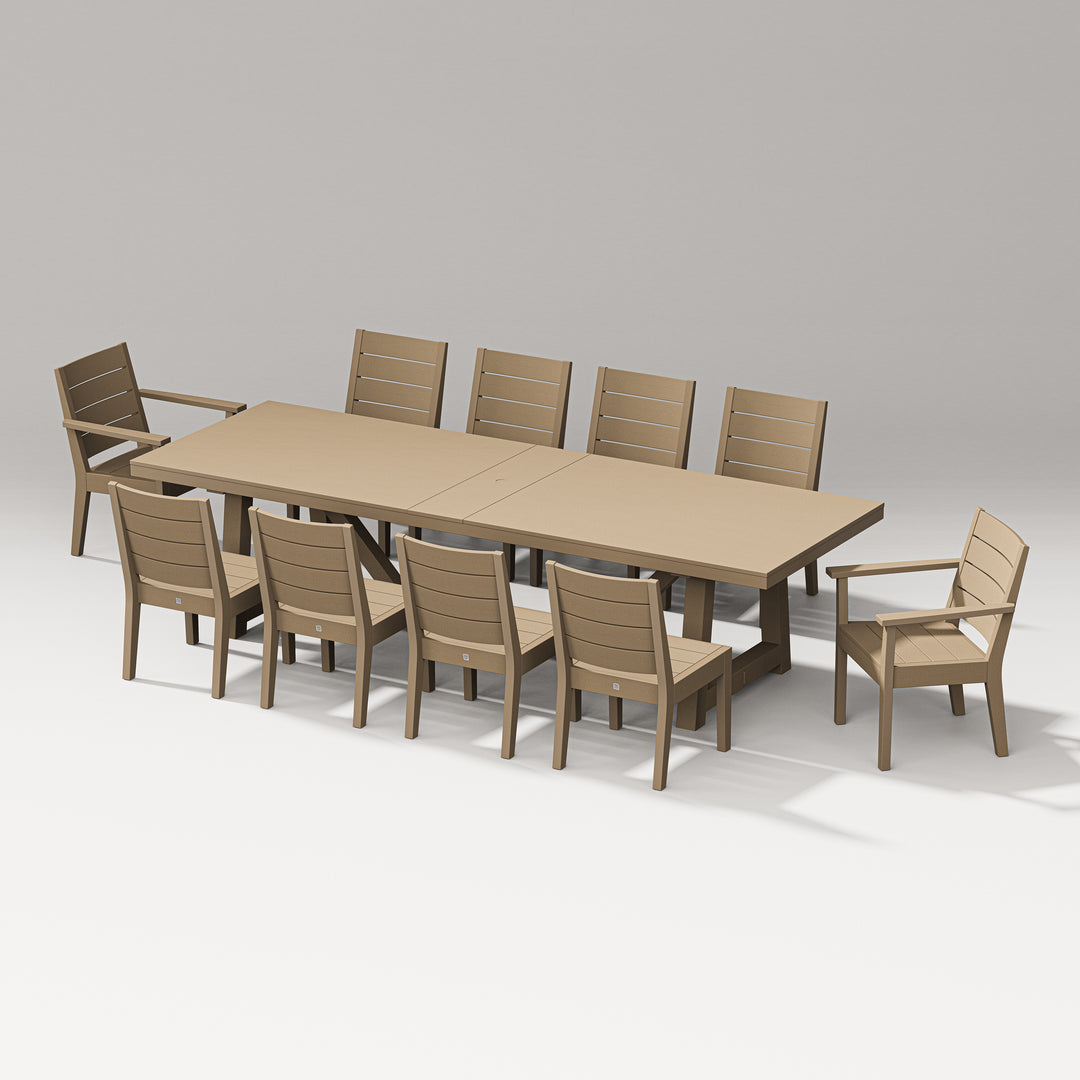 PW Designer Series Latitude 11-Piece A-Frame Table Dining Set