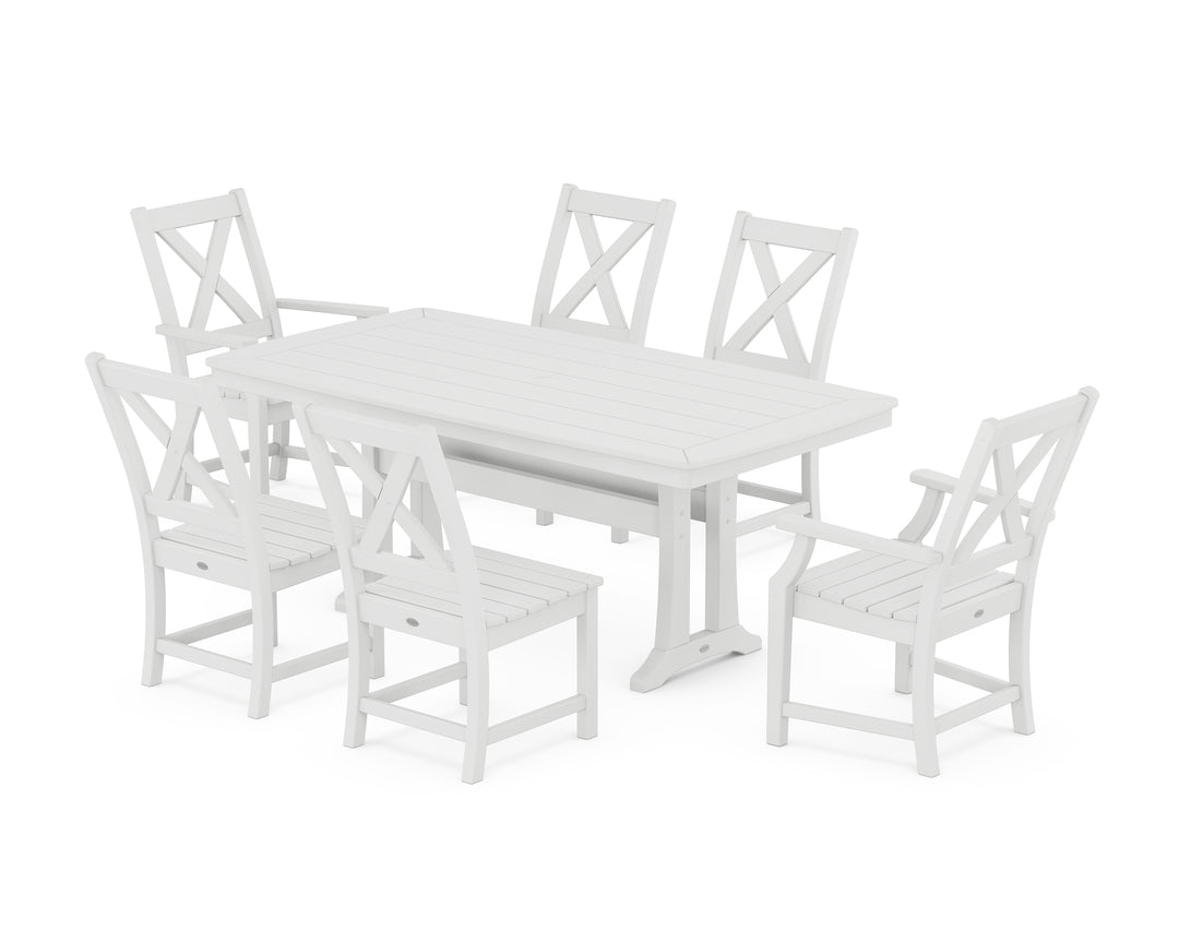 POLYWOOD® Braxton 7-Piece Dining Set with Trestle Legs