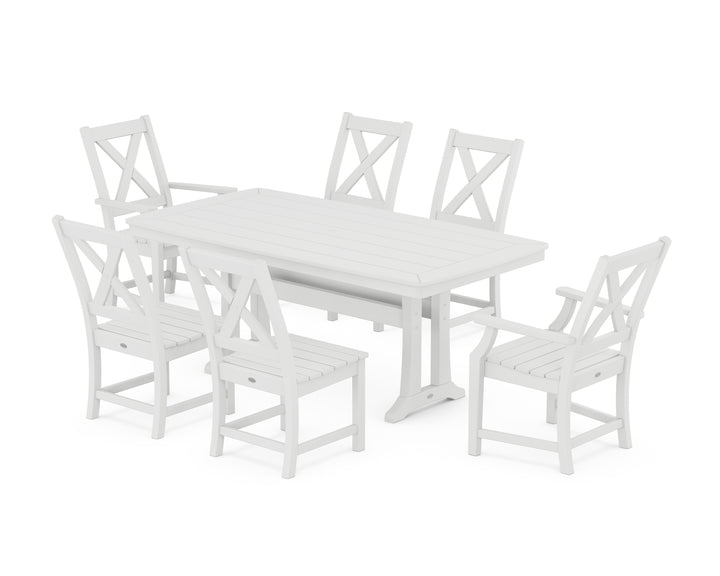 POLYWOOD® Braxton 7-Piece Dining Set with Trestle Legs