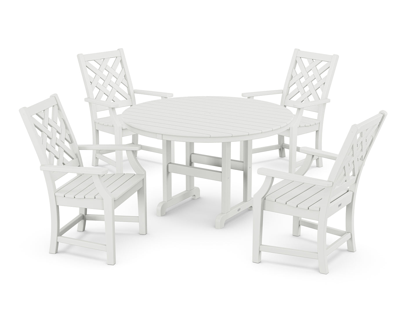 Wovendale 5-Piece Round Farmhouse Dining Set