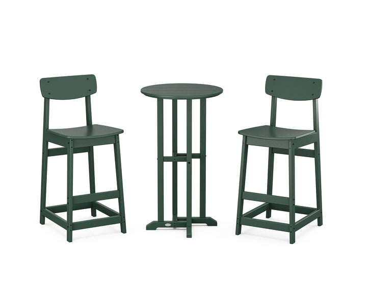 POLYWOOD® Modern Studio Urban Bar Chair 3-Piece Bistro Set