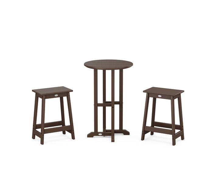 POLYWOOD® Modern Studio Counter Stool 3-Piece Bistro Set