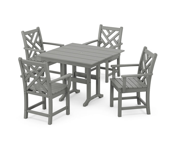 POLYWOOD® Chippendale 5-Piece Farmhouse Dining Set
