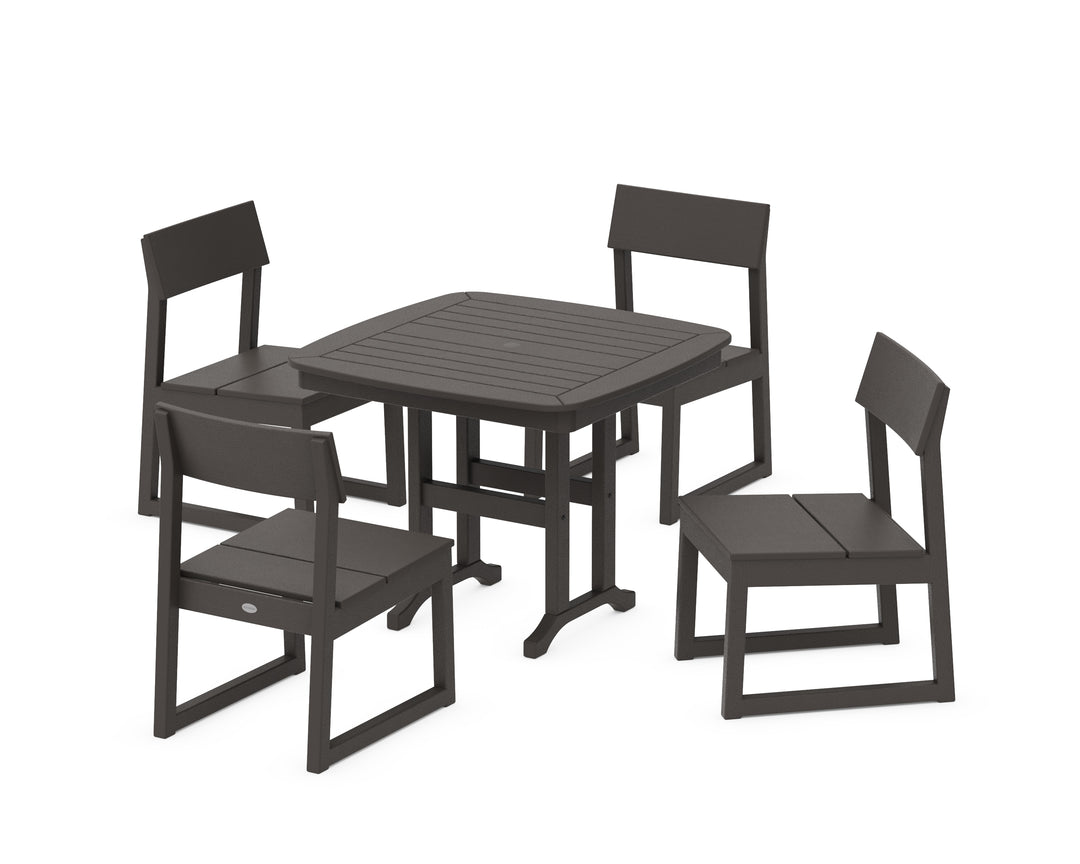 POLYWOOD® EDGE Side Chair 5-Piece Dining Set