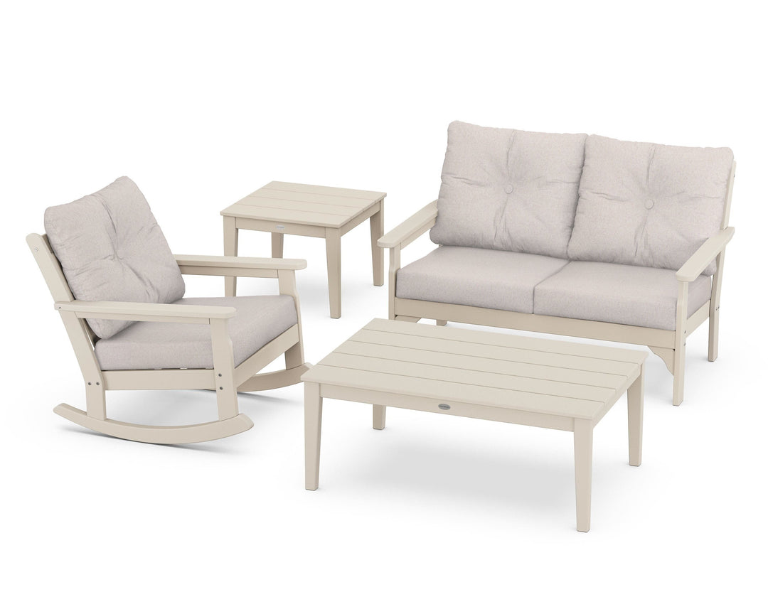 POLYWOOD® Vineyard 4-Piece Deep Seating Rocker Set