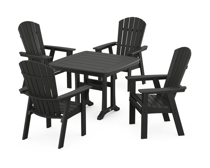 POLYWOOD® Nautical Adirondack 5-Piece Dining Set with Trestle Legs