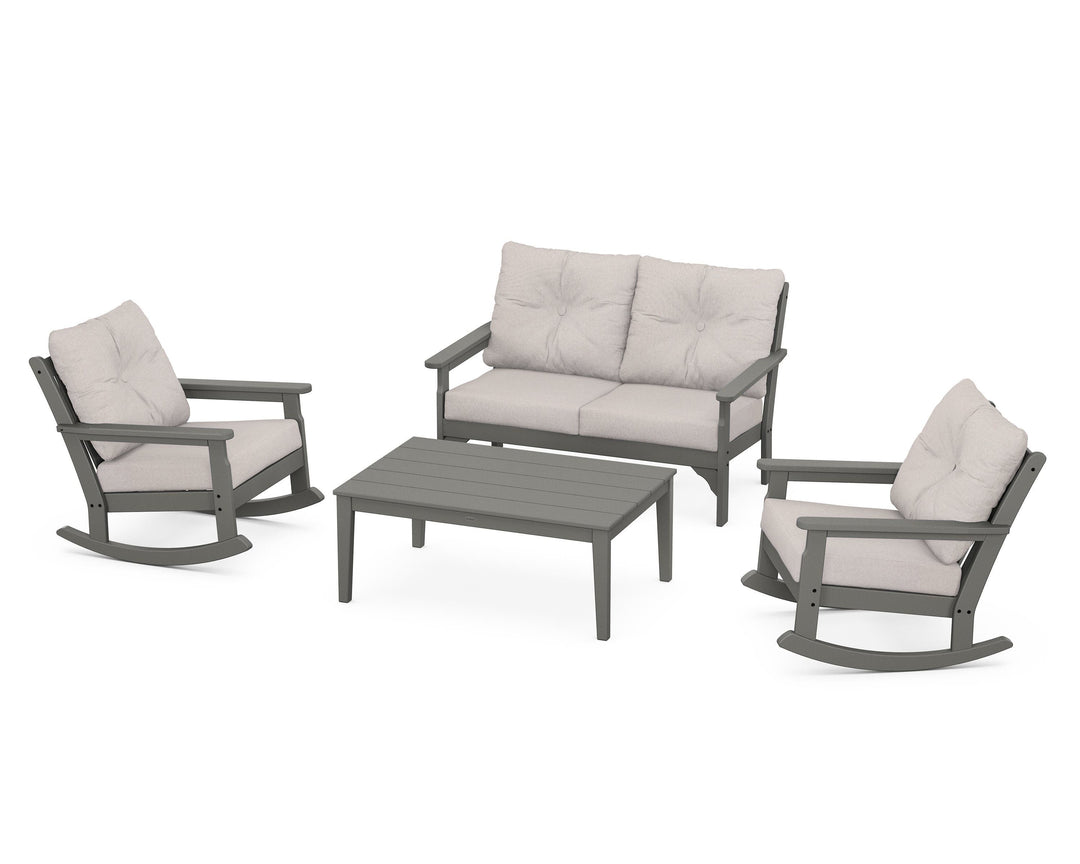 POLYWOOD® Vineyard 4-Piece Deep Seating Rocking Chair Set