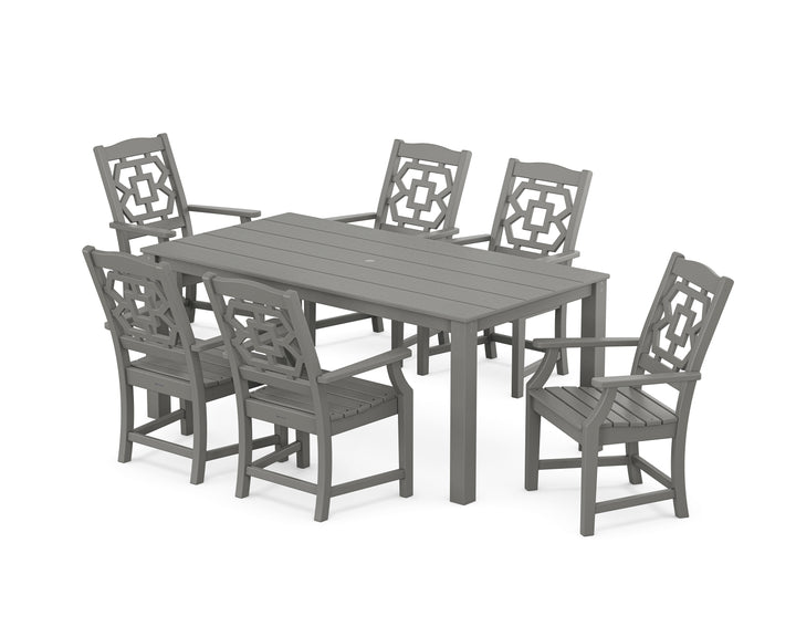 Martha Stewart by POLYWOOD® Chinoiserie Arm Chair 7-Piece Parsons Dining Set