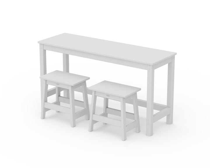 POLYWOOD® Modern Studio Stool 3-Piece Balcony Set