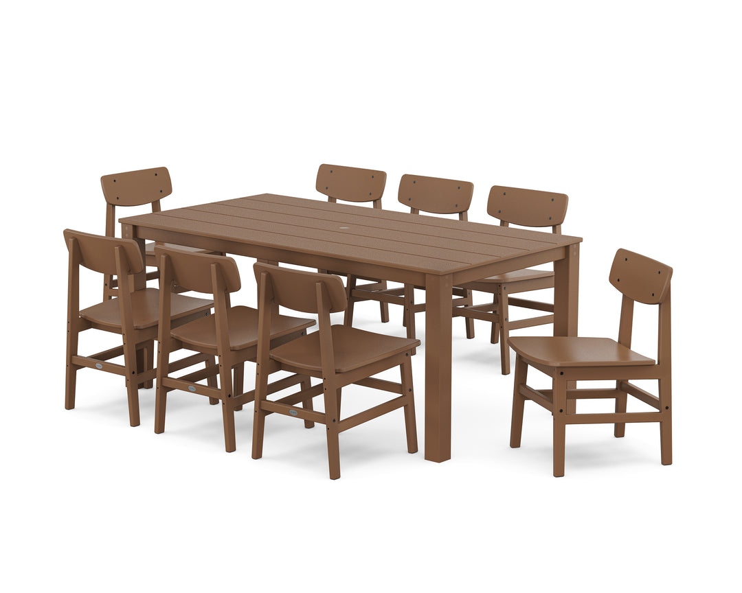 POLYWOOD® Modern Studio Urban Chair 9-Piece Parsons Dining Set