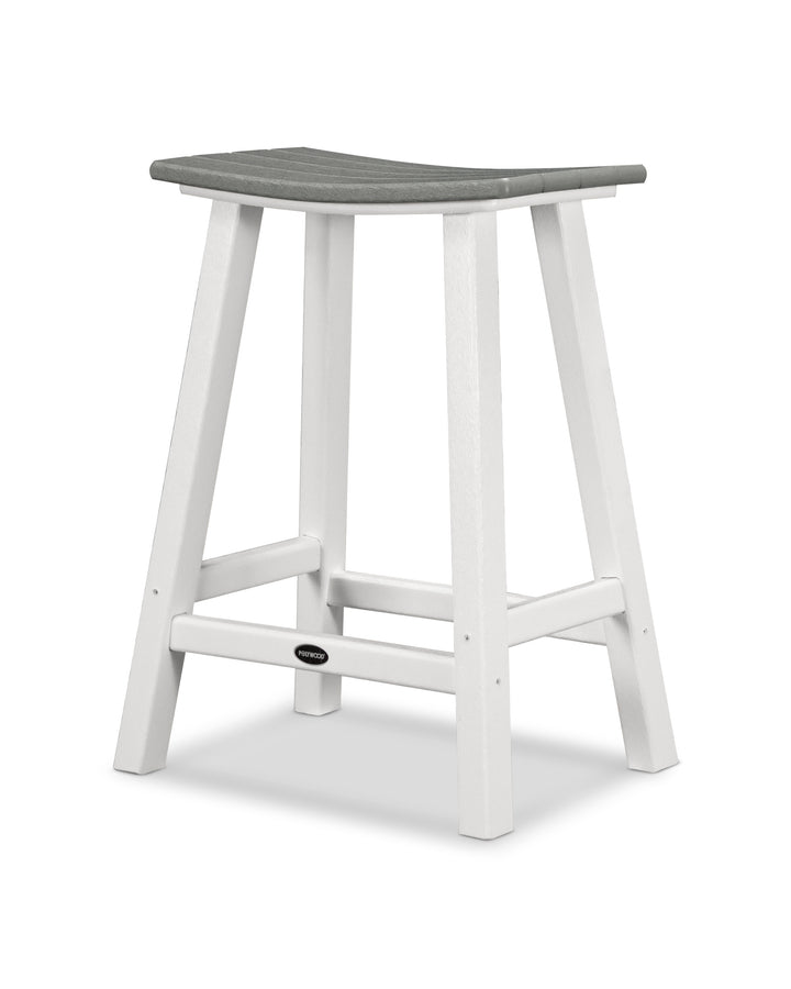 POLYWOOD® Contempo 24" Saddle Counter Stool