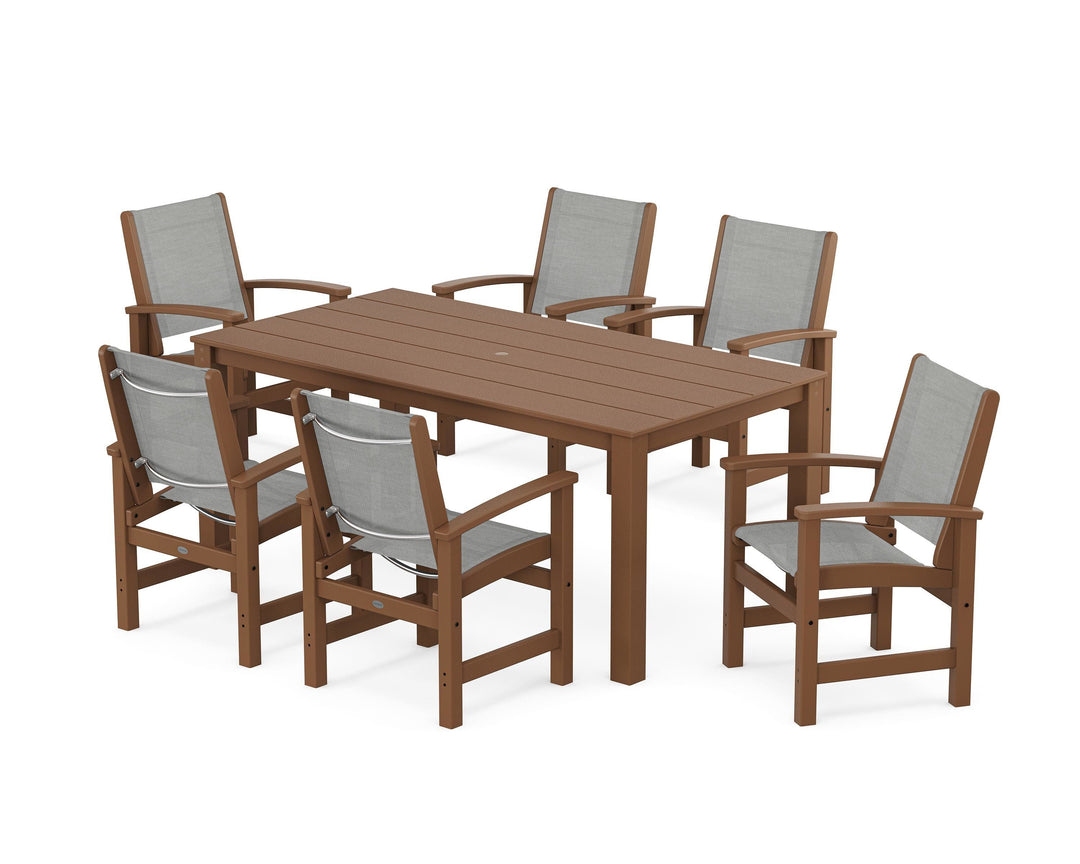 POLYWOOD® Coastal 7-Piece Parsons Dining Set