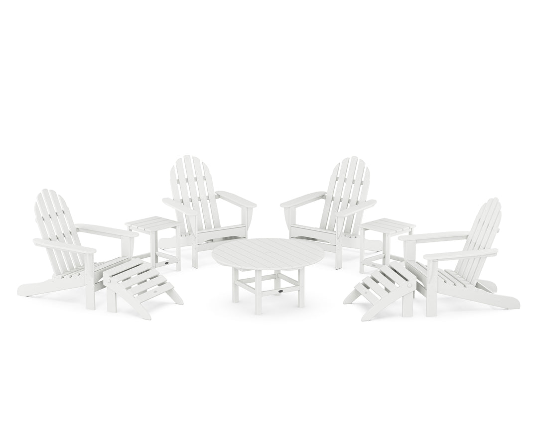 POLYWOOD® Classic Adirondack Chair 9-Piece Conversation Set