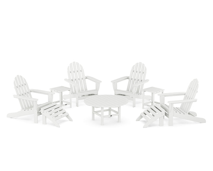 POLYWOOD® Classic Adirondack Chair 9-Piece Conversation Set