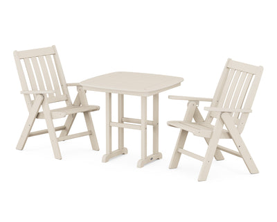 Vineyard Folding Chair 3-Piece Dining Set