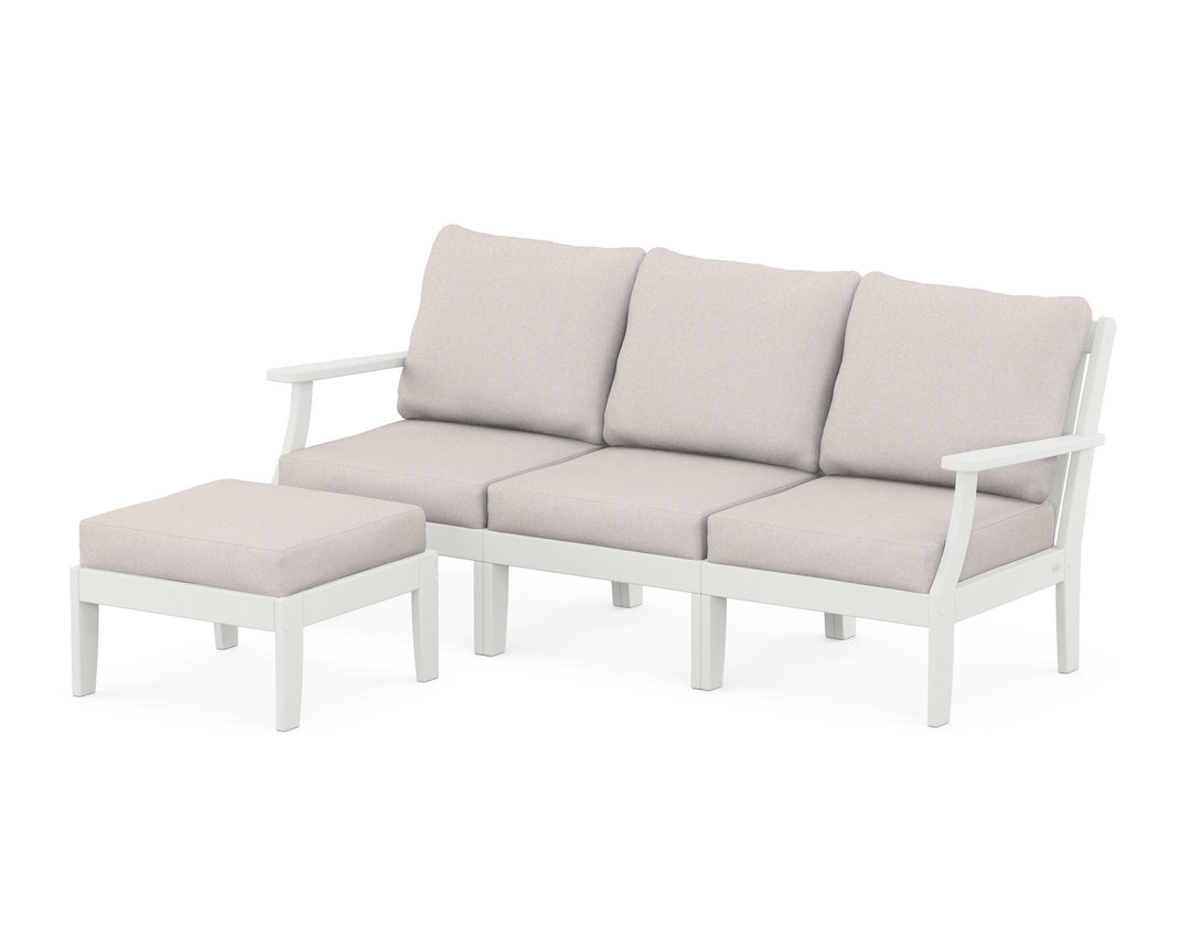 POLYWOOD® Braxton Modular 4-Piece Deep Seating Set with Ottoman